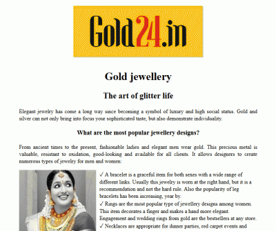 Gold jewellery