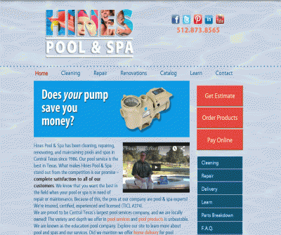 Hines Pool & Spa Cleaning, Repair, Renovation, Austin TX