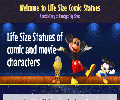 Life Size Comic Statues, Disney Character, Super Hero, 
