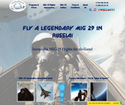 Fly in MiG 29 for civilians in Russia