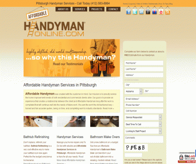 Affordable Handyman Bathroom, Kitchen Remolding Repair Pittsburgh PA