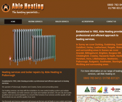 Heating services and boiler repairs by Able Heating 