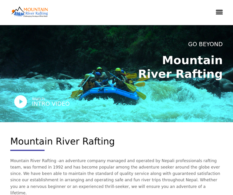 Adventure Mountain River Rafting