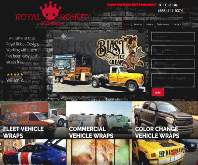 Royal Robot Designs Car Wrap Industry Orange CA