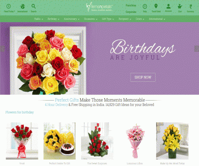 Flower Delivery Online Birthday Cakes Online Gifts, Chocolates  Ferns N Petals. 