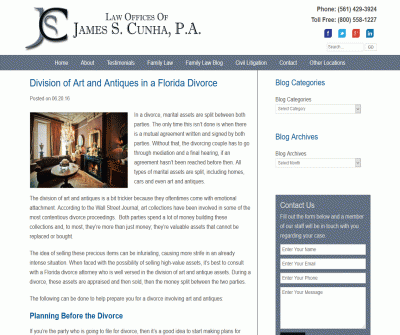 Law Offices of James S. Cunha, P.A. West Palm Beach and South Florida Divorce 