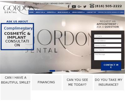 Gordon Dental Crowns, Dental Implants, Cosmetic Dentistry Kansas City