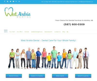 West Airdrie Dental General Dental Practice IV Sedation, Orthodontist Calgary Canada