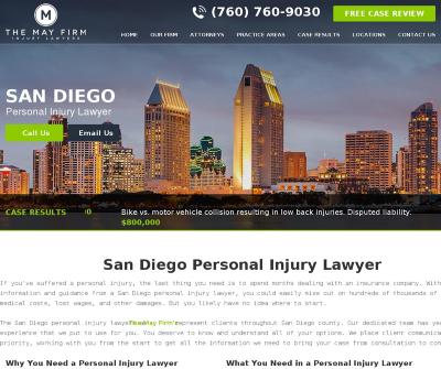 The May Firm Injury Lawyers Auto Accidents, Personal Injury Attorney Carlsbad CA