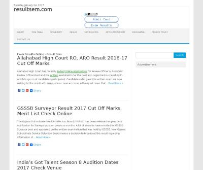 Exam Results Online - Result Sem BA, BSc, BCom, MA, MSc, MCom, MBA