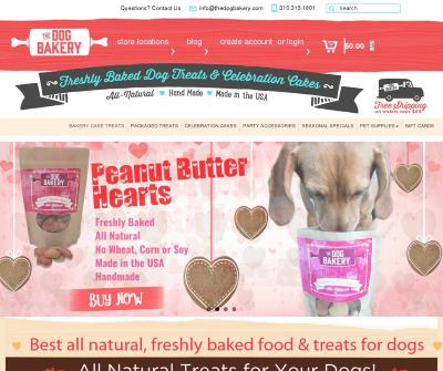 The Dog Bakery Fresh Baked Natural Gourmet Dog Treats Premium Pet Food Los Angeles CA,