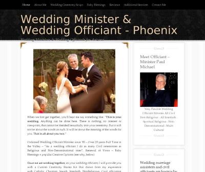 Wedding Minister & Wedding Officiant -  Minister Paul Michael Phoenix Arizona