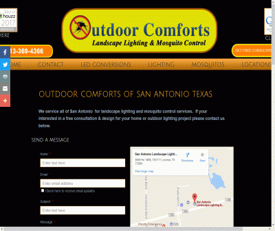 Outdoor Comforts Landscape Lighting and Mosquito Repellent, Mosquito, and Mosquito Control Systems San Antonio Texas 