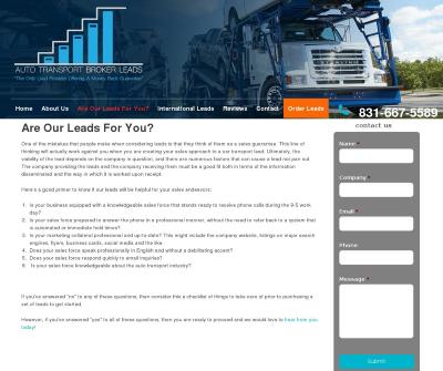 Auto Transport Broker Leads