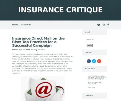 Insurance Critique