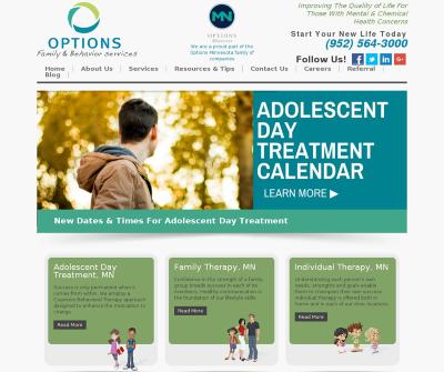 Options Family & Behavior Services, Inc. Burnsville,MN Adolescent Evening Outpatient Program