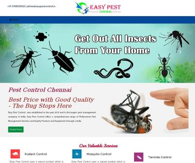 Easy Pest Control Tamil Nadu, India Termite Cockroach Mosquito Bed Bug Garden Flea