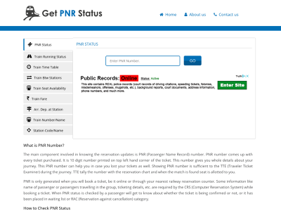 Get PNR Status