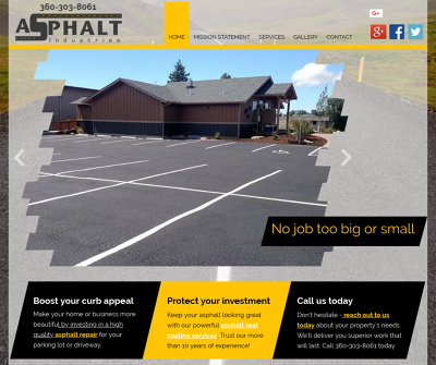 Asphalt Industries Bellingham,WA Asphalt Patching Seal Coating Extruded Curbing