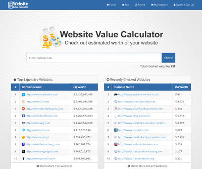 Website Worth | Website Value Calculator | Worth Of Web Calculator