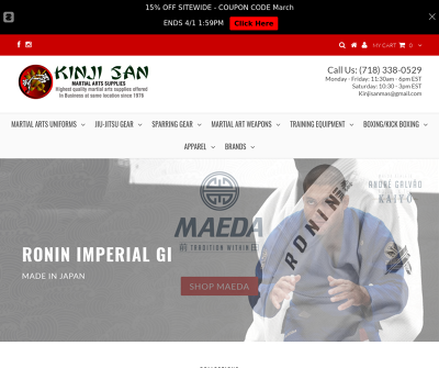 Kinji San Martial Arts Supplies
