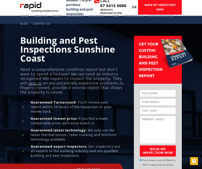 Rapid Building Inspections Sunshine Coast