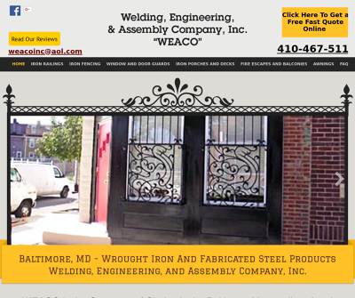 Welding, Engineering & Assembly Company, Inc. Baltimore,MD Iron Railings Iron Fencing