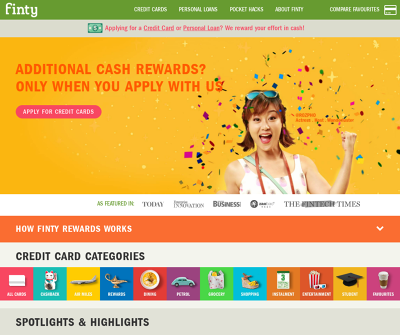 Best credit card Singapore from Finty