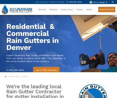 City Seamless Rain Gutter Colorado Gutter Installation Gutter Repair Gutter Cleaning