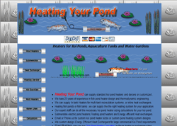 Heating Your Pond can supply standard koi pond heaters and deicers