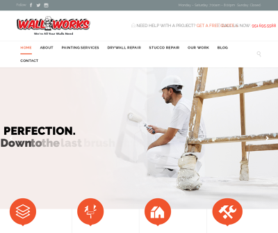 Wall Works | Murrieta California | Kitchen Cabinet Painting Water Damaged Drywall Repair