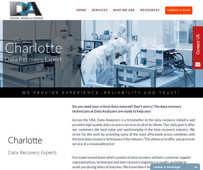 Data Analyzers Data Recovery Services Charlotte
