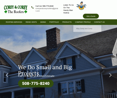 Corey & Corey Roofers - Cape Cod,MA Roofing, Siding, Ridge Vent, Repair Services