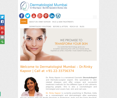 Dermatologist Mumbai, India Acne Treatment Face Skin Pigmentation Birthmark Removal