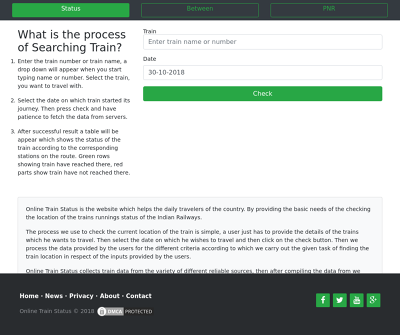 Online Train Status