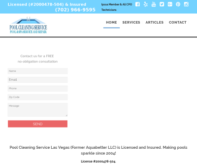 Pool Cleaning Service Las Vegas