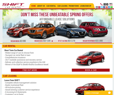 Shift car rental dubai