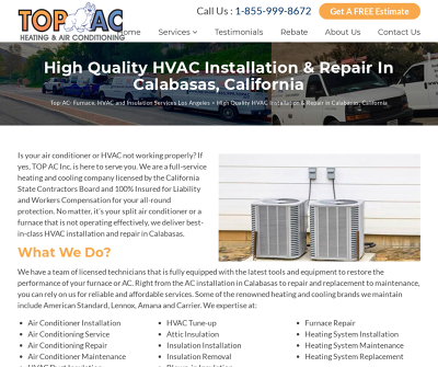 Affordable Furnace Installation Services In Calabasas, California 