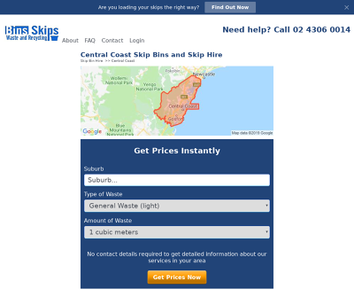Bins Skips Waste and Recycling Central Coast