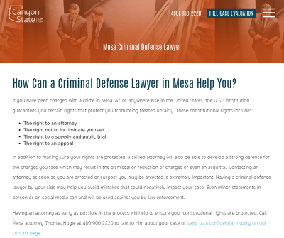 Canyon State Law - Mesa