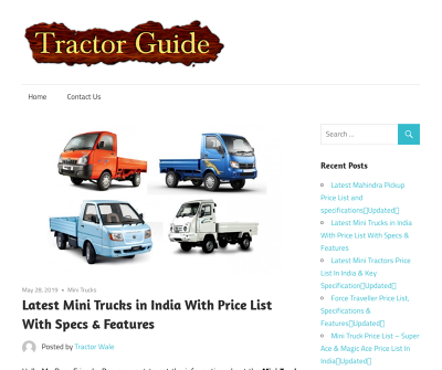 Mini Truck Price