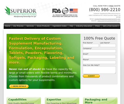 Superior Supplement Manufacturing