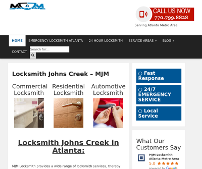 MJM Locksmith Atlanta Metro Area