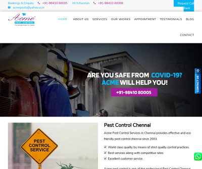 ACME PEST CONTROL Chennai | Pest Control Services in Chennai