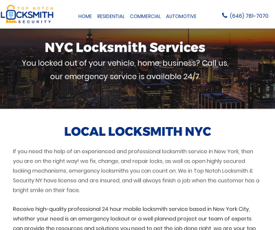 Top Notch Locksmith & Security