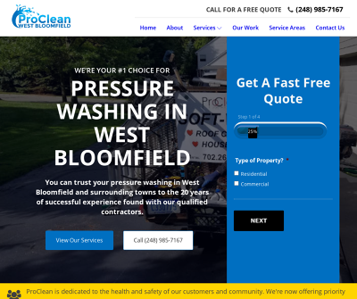 Pressure Washing West Bloomfield