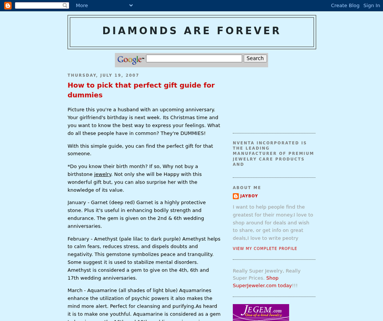 Diamonds Are Forever