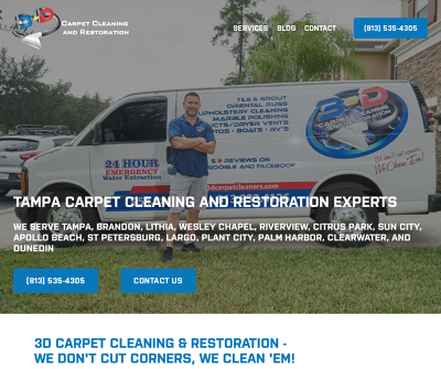 3D Carpet Cleaning and Restoration