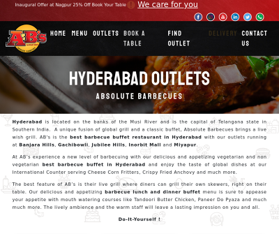 AB's Absolute Barbecues | Best Barbecue Buffet Restaurants in Hyderabad