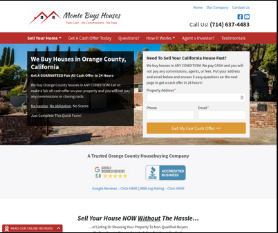 Monte Buys Houses - Orange County, California